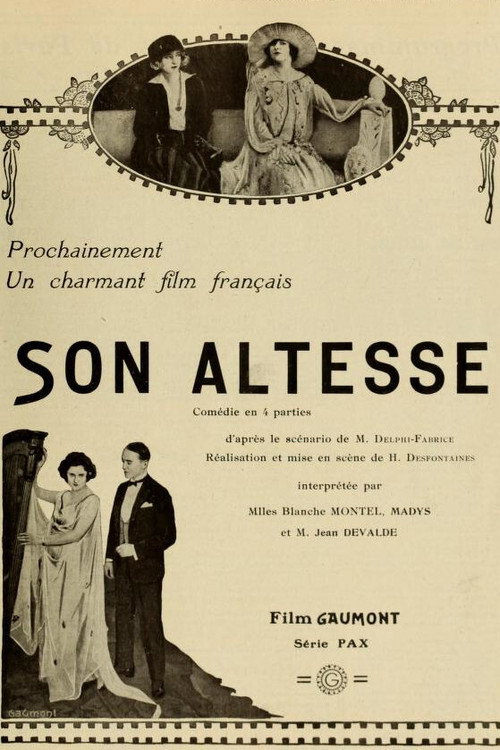 Son altesse (1922) poster
