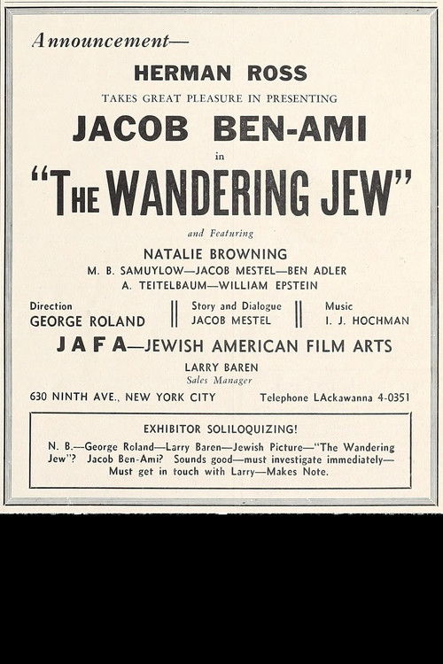 The Wandering Jew (1933) poster