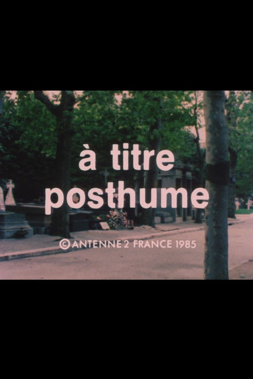 À titre posthume (1986) poster