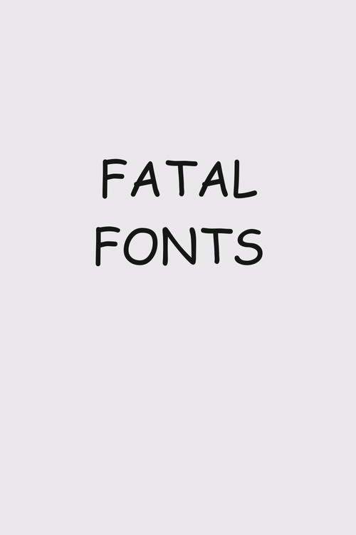 Fatal Fonts (2021) poster