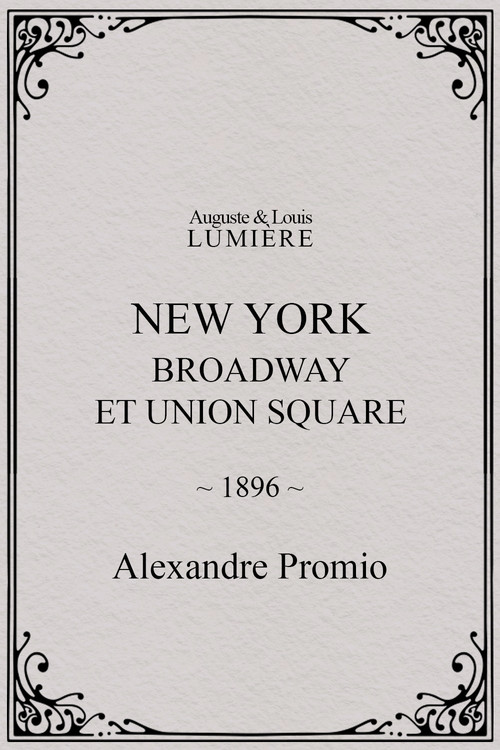 New York: Broadway at Union Square (1896) poster