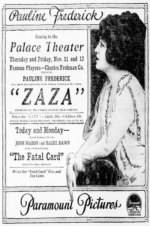 Zaza (1915) poster
