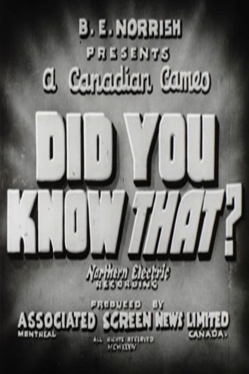 Did You Know That? (1934) poster
