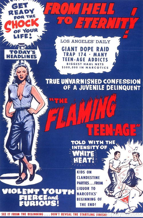 The Flaming Teenage (1956) poster