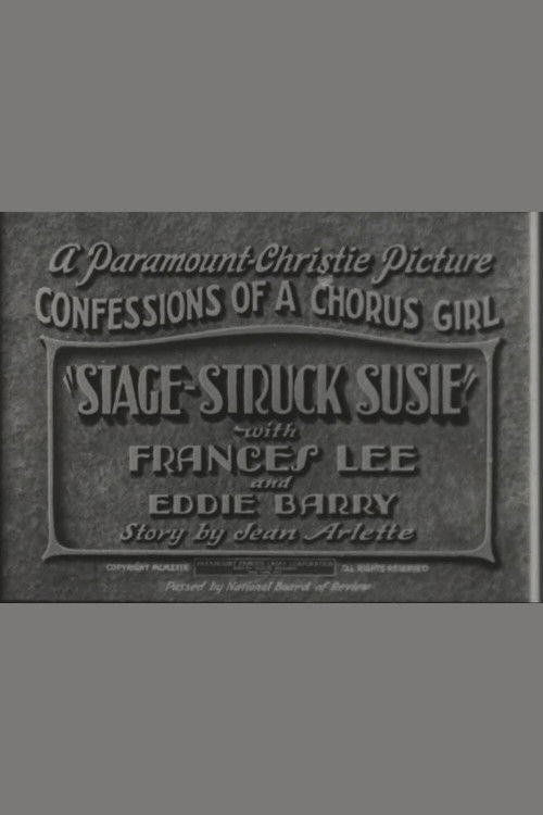 Stage Struck Susie (1929) poster