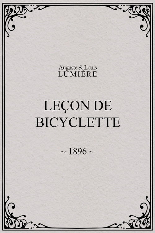 Leçon de bicyclette (1896) poster
