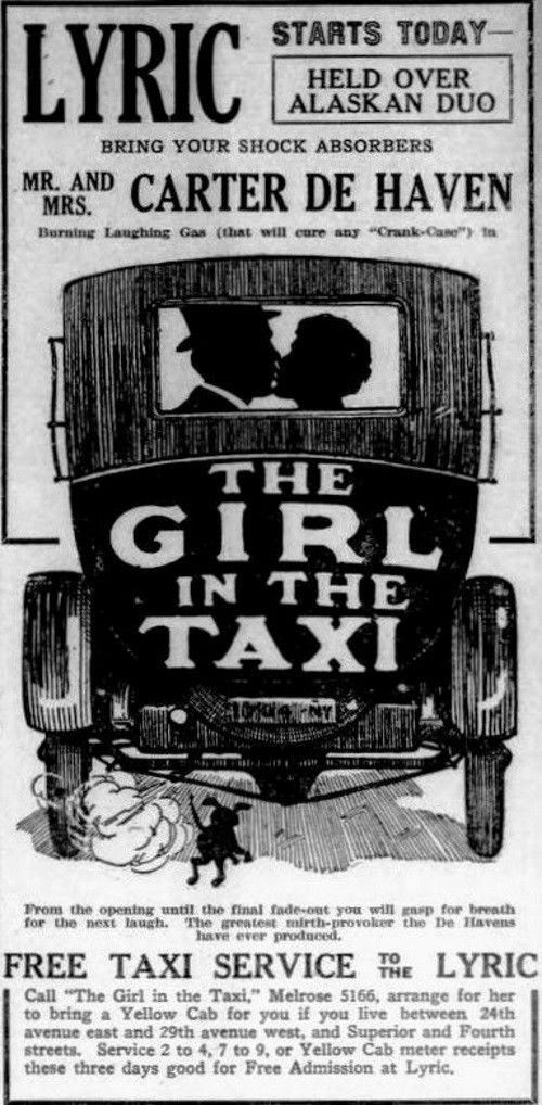 The Girl in the Taxi (1921) poster