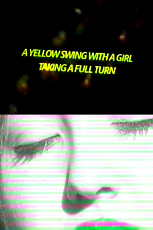 A Yellow Swing with a Girl Taking a Full Turn poster