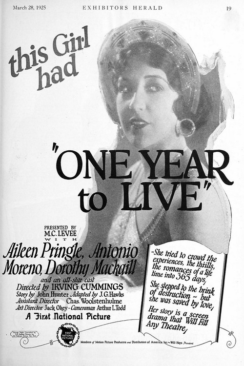 One Year to Live (1925) poster