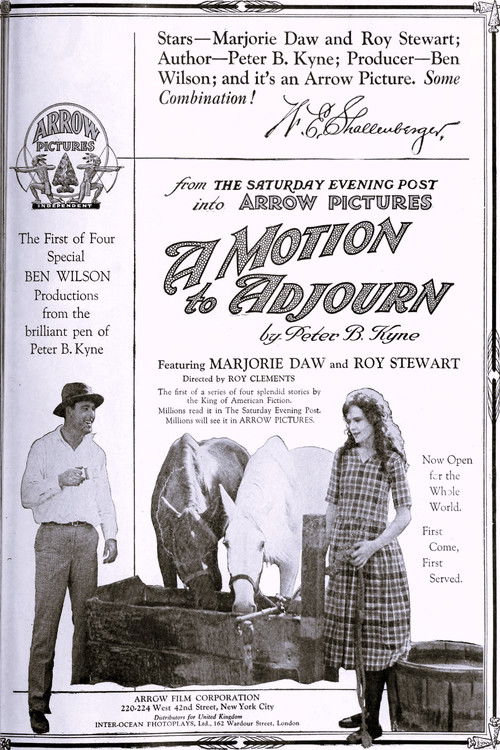 A Motion to Adjourn (1921) poster