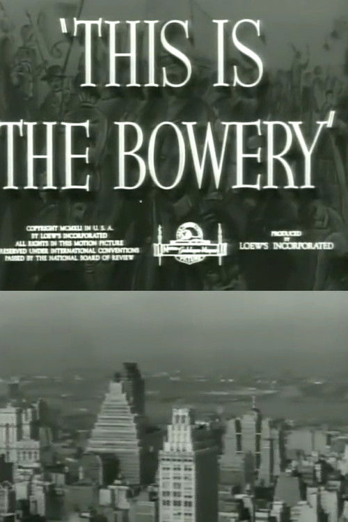 This Is the Bowery (1941) poster