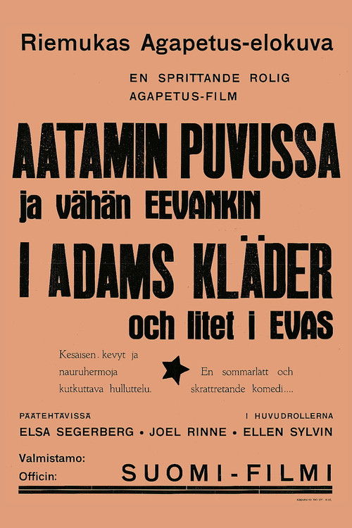 Aatamin puvussa ja vähän Eevankin (1931) poster