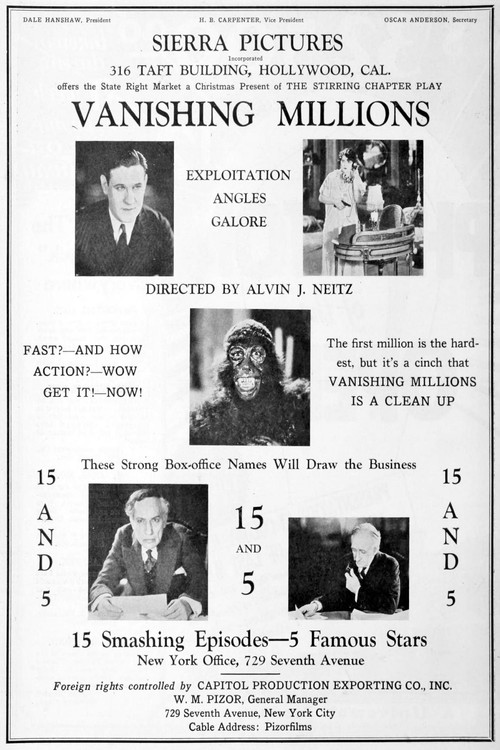 Vanishing Millions (1926) poster