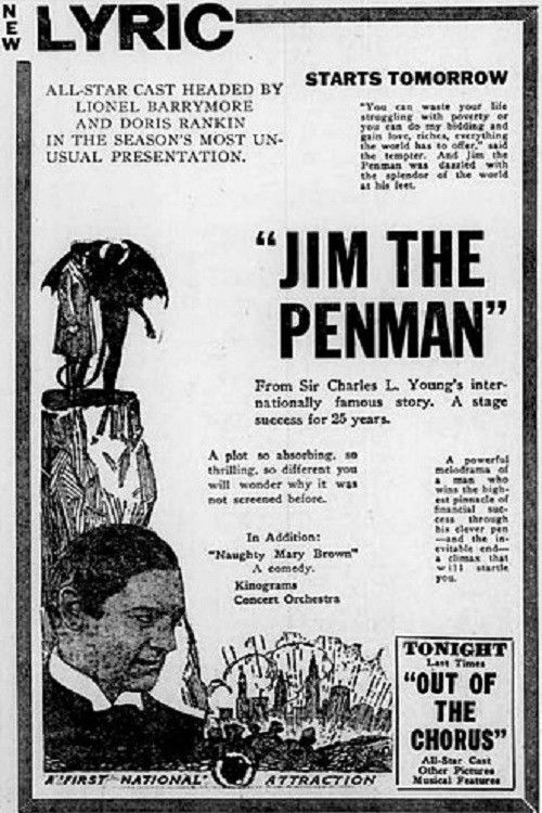 Jim the Penman (1921) poster