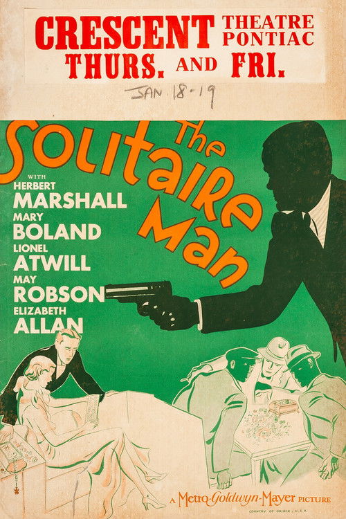The Solitaire Man (1933) poster