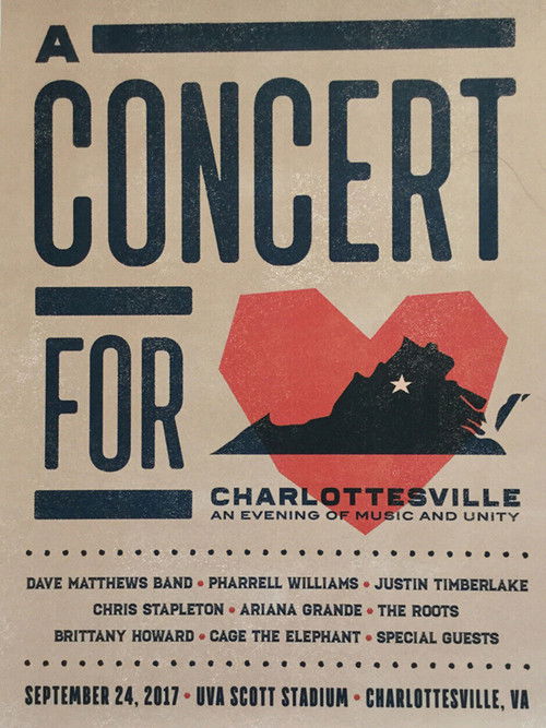 Dave Matthews Band - Concert for Charlottesville (2017) poster