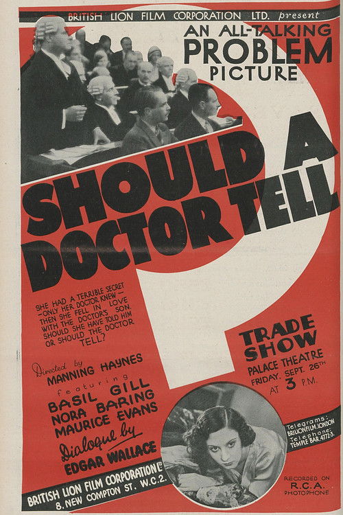 Should a Doctor Tell? (1930) poster