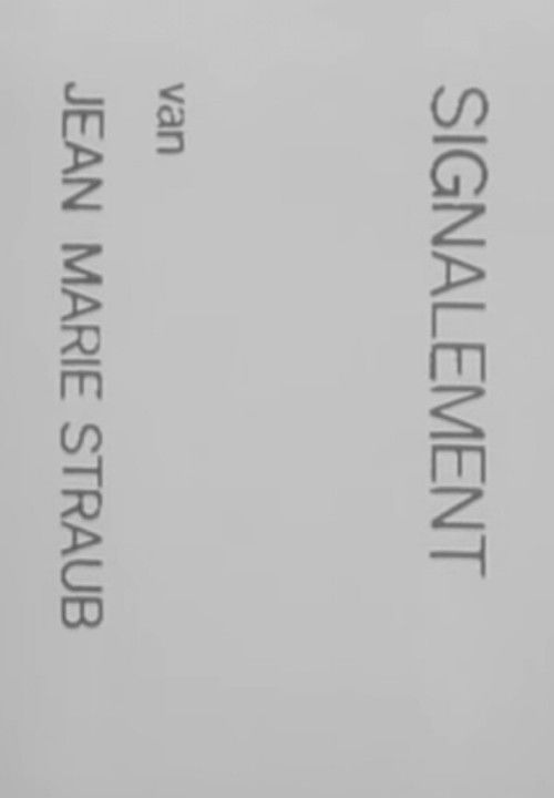 Signalement van Jean Marie Straub (1967) poster