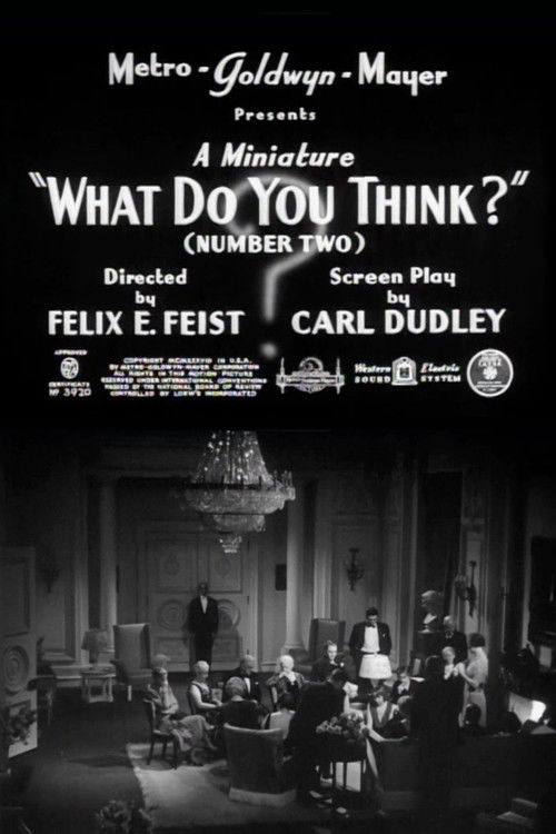 What Do You Think? (Number Two) (1937) poster