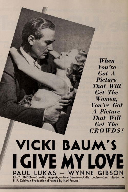I Give My Love (1934) poster