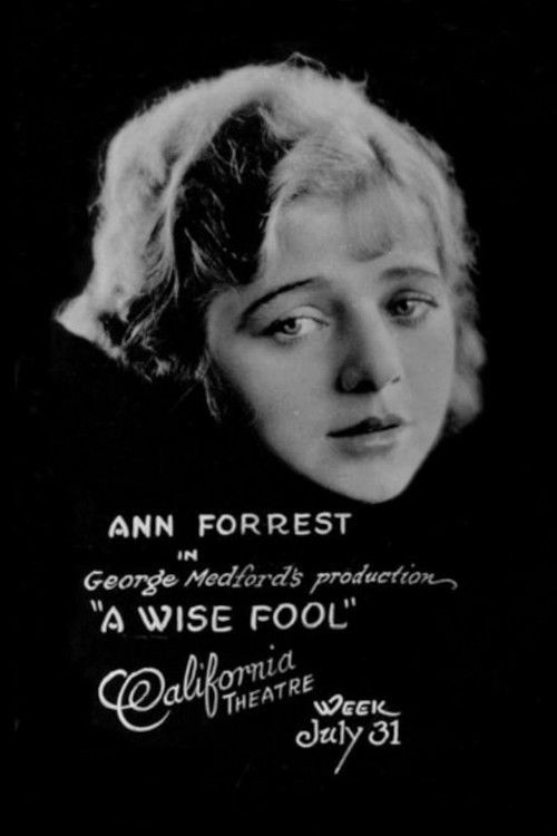 A Wise Fool (1921) poster