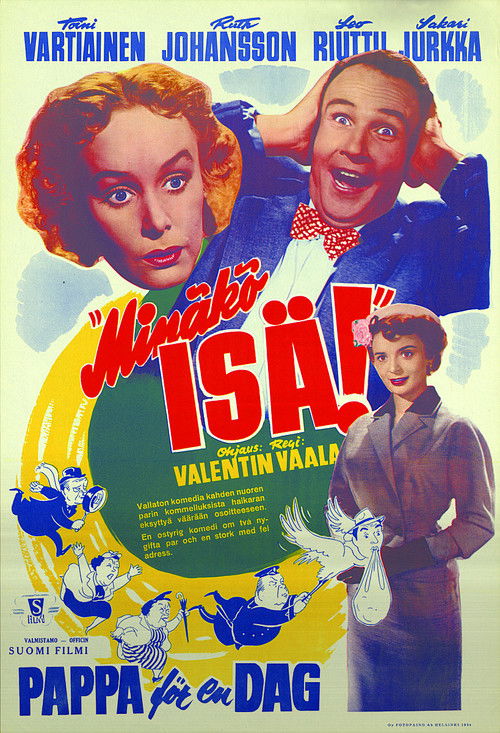 Minäkö isä! (1954) poster