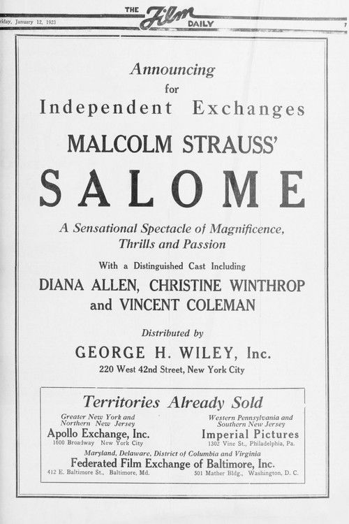 Salome (1923) poster
